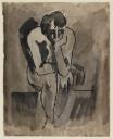 Josef Herman, ‘Sketch of a seated nude, Ystradgynlais’ [1952–3]
