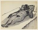 Josef Herman, ‘Sketch of a reclining nude’ [1953–4]