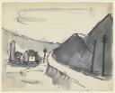 Josef Herman, ‘Sketch of the road to the mines, Ystradgynlais’ [c.1954–5]