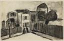 Josef Herman, ‘Sketch of a quiet street corner, Paris’ 1948