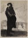 Josef Herman, ‘Sketch of a pregnant woman and Ystradgynlais’ [1950]