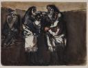 Josef Herman, ‘Sketch of two women and babies and an onlooker, Ystradgynlais’ [1948]
