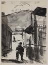 Josef Herman, ‘Sketch of man in a street, Ystradgynlais’ [c.1946]