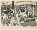 Josef Herman, ‘Sketch of a journey in the bus’ [1951]