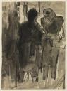 Josef Herman, ‘Sketch of two women meeting’ [1947]