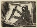 Josef Herman, ‘Sketch of a miner with a pickaxe underground’ [1945]