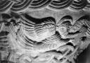 John Piper, ‘Photograph of detail of a font at St Michael and All Angels’ Church in Castle Frome, Herefordshire’ [c.1930s–1980s]