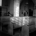 John Piper, ‘Photograph of the pews and interior at All Saints Church in Graveney, Kent’ [c.1930s–1980s]