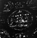 John Piper, ‘Photograph of detail of a stained glass window possibly at Lincoln Cathedral, Lincolnshire’ [c.1930s–1980s]