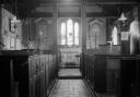 John Piper, ‘Photograph of the interior of Leebotwood Church in Shropshire’ [c.1930s–1980s]
