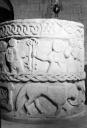 John Piper, ‘Photograph of a carved stone font at St Nicholas’ Church in North Grimston, Yorkshire’ [c.1930s–1980s]