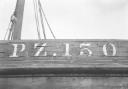 John Piper, ‘Photograph of a fishing boat’s registration number, possibly taken in Penzance, Cornwall’ [c.1930s–1980s]