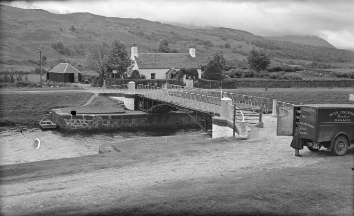 Photograph of the Moy Swing Bridge on the Caledonian Canal in