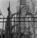John Piper, ‘Photograph of a church in Wales, viewed through railings’ [c.1930s–1980s]