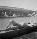 Eileen Agar, ‘Photograph of Joseph Bard lying by a swimming pool in Tenerife’ 1952–6