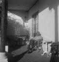 Eileen Agar, ‘Photograph of Joseph Bard sitting on the terrace at Sitio Litre, Puerto de la Cruz, Tenerife’ 1952–6