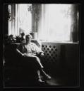 Eileen Agar, ‘Photograph of Joseph Bard sitting in Bramham Gardens Studios, London’ [1950s]