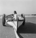 Joseph Bard, ‘Photograph of Eileen Agar in a boat with a rubber shark’ September 1938