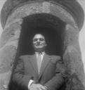 Eileen Agar, ‘Photograph of Juan Menendez at the corner tower at Sitio Litre, Puerto de la Cruz, Tenerife’ 1952–6