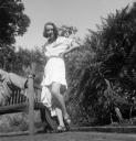 Eileen Agar, ‘Photograph of Mary Oliver at her home, Pembroke Lodge, Richmond, with Joseph Bard’s legs in view’ [1930s]