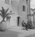 Eileen Agar, ‘Photograph of Joseph Bard sitting on the terrace of the Hotel Vast Horizon, Mougins, France’ September 1937