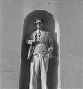 Eileen Agar, ‘Photograph of Joseph Bard standing in an alcove at the Hurlingham Club in London’ [1930s]