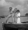 Joseph Bard, ‘Photograph of Eileen Agar and Simone Dear stepping off a boat’ [1939]