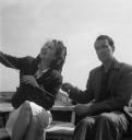 Eileen Agar, ‘Photograph of Simone and David Dear sitting on a boat’ [1939]