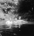 Joseph Bard, ‘Photograph of Eileen Agar swimming with Catherine de Villiers and Princess Dilkusha de Rohan in a river in Sussex’ June 1941