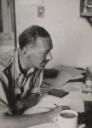 Unknown artist, ‘Photograph of Robert Medley sitting at a desk, during his Second World War service in Cairo, Egypt’ May 1942