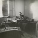 Unknown artist, ‘Photograph of Robert Medley in his rooms in Cairo, Egypt, while serving in the Second World War’ [1944]