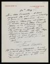 Sir Jacob Epstein, recipient: S Samuels, ‘Letter from Jacob Epstein to Mr S. Samuels’ 28 May [1941]