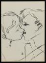 Keith Vaughan, ‘Drawing of two men kissing’ 1958–73