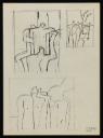 Keith Vaughan, ‘Three line drawings of three figures’ 13 August 1967