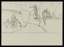 Keith Vaughan, ‘Sketch for part of a mural depicting six line drawn figures relaxing in a landscape’ [1963]