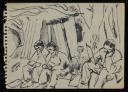 Keith Vaughan, ‘Drawing of three men on lunch break’ [1941]