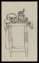 Keith Vaughan, ‘Drawing of a skull and a coffee grinder on a stool’ [1951]