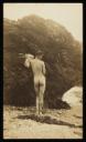Anonymous, ‘Photograph of Tom White posing on Newporth beach (rear view facing right)’ [c.1917]