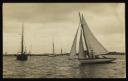 Anonymous, ‘Postcard showing Henry Scott Tuke sailing his yacht ‘Flamingo’’ [c.1899–1904]