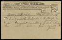 Unknown person(s), ‘Telegram from ‘Jones’ to Meredith Richards’ 1914