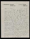 Walter Richard Sickert, recipient: Anna Hope Hudson, ‘Letter from Walter Sickert to Nan Hudson, addressed 6 Mornington Crescent, London’ [c.1909]