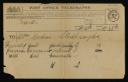Walter Richard Sickert, recipient: Anna Hope Hudson, ‘Telegram from Walter Sickert to Nan Hudson’ 5 June 1911
