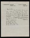 Walter Richard Sickert, recipient: Anna Hope Hudson, ‘Letter from Walter Sickert to Nan Hudson’ [c.1907]