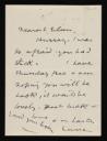 Dame Laura Knight, recipient: Dame Eileen Mayo, ‘Letter from Laura Knight to Eileen Mayo’ [c.29 October 1927]
