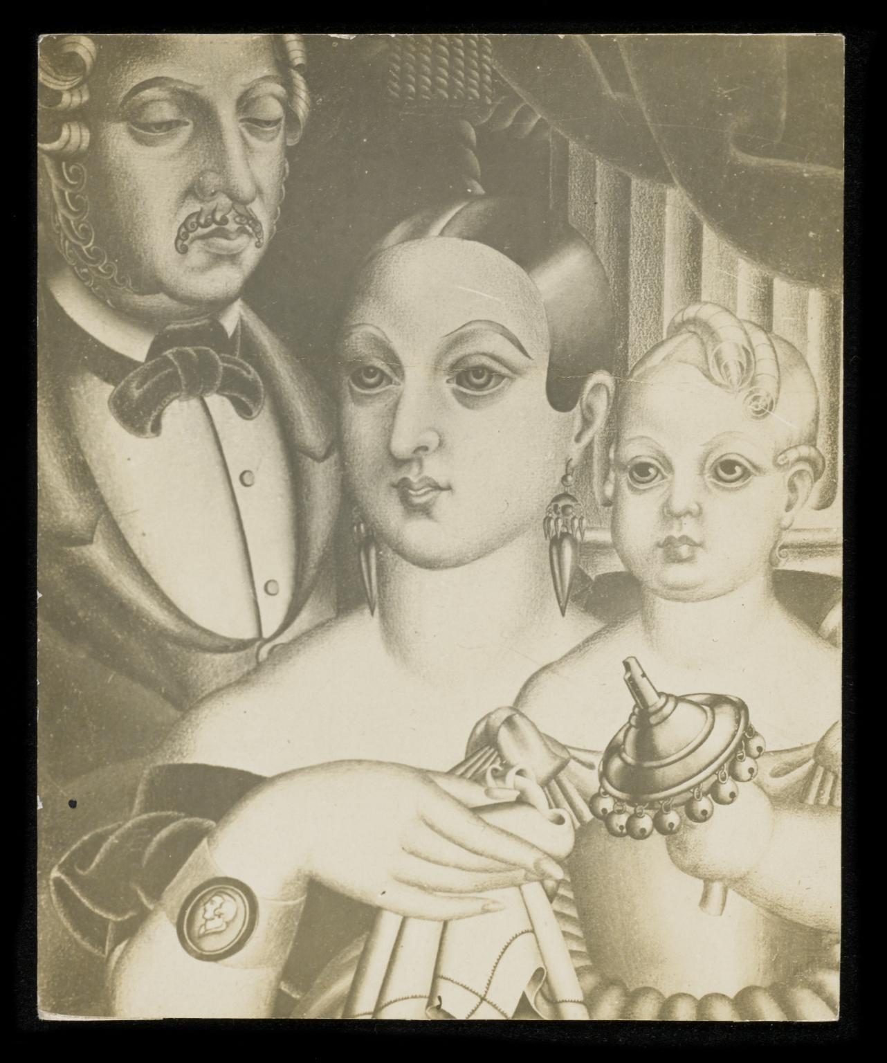 Illustration of family scene by Eileen Mayo', Dame Eileen Mayo