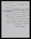 Margaret Epstein, recipient: Dame Eileen Mayo, ‘Letter from Margaret Epstein to Eileen Mayo’ 3 October 1932