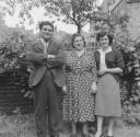 Nigel Henderson, ‘Photograph of Eduardo Paolozzi with his mother and sister, Yolanda, on his wedding day to Freda Elliot’ 7 July 1951