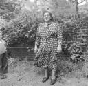 Nigel Henderson, ‘Photograph of Eduardo Paolozzi’s mother on his wedding day to Freda Elliot’ 7 July 1951
