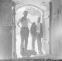Nigel Henderson, ‘Photograph of two unidentified men in a doorway’ [c.1951–2]