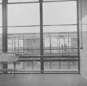Nigel Henderson, ‘Photograph showing the interior of Hunstanton Secondary Modern School, Norfolk, during construction’ [c.1953]